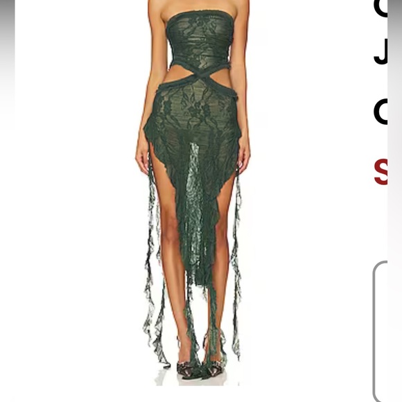 Jaded London Dresses & Skirts - Jaded London Green Lace Cutout Dress